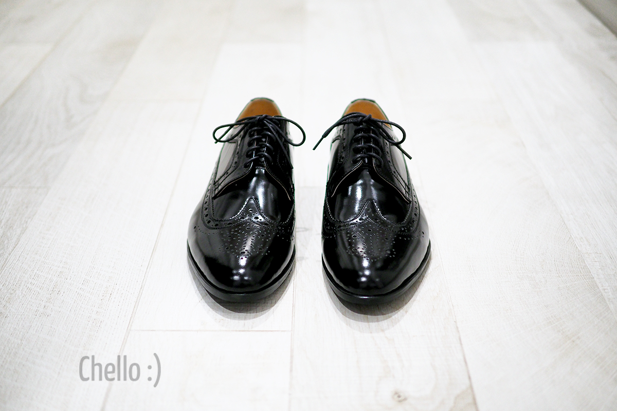 SLU046-2 All-Black Longwing - Classic Genuine Leather Shoes ...